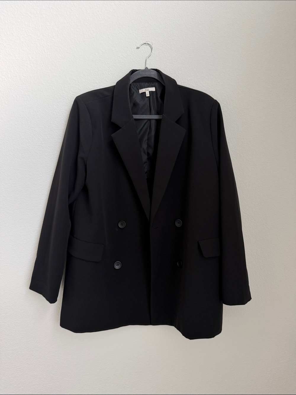 Classic Black Double-Breasted Women's Blazer